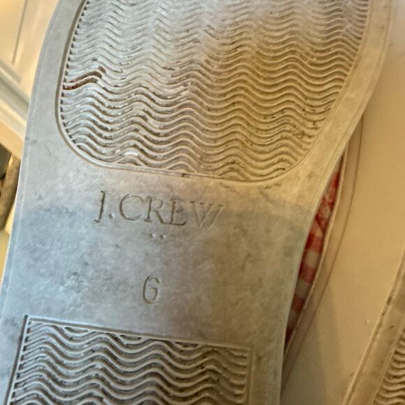 J.Crew pink gingham canvas slip on sneakers 6 - Picture 9 of 10